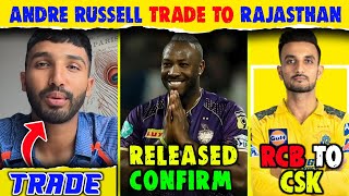BIG Breaking - Andre Russell RELEASED By KKR? Devdutt Padikkal Trade LSG Video | RCB Released Player