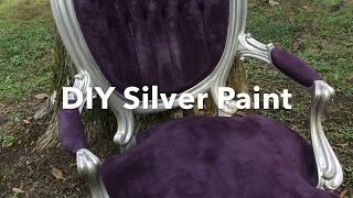 Silver Metallic Furniture Painting DIY Princess Chair Makeover!