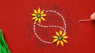 Easy and simple hand work embroidery design&#39;s,ফুলকারি আধুনিক হাতের কাজের ডিজাইন