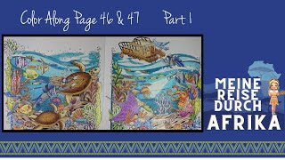 Meine Reise durch Afrika color along- Under Water  pages 46 & 47 Part 2