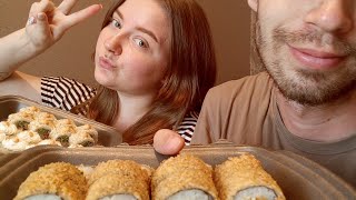 ОБЖОР Mukbang /Вкуснейшие  Роллы / Суши 🍣/Лучшие моменты