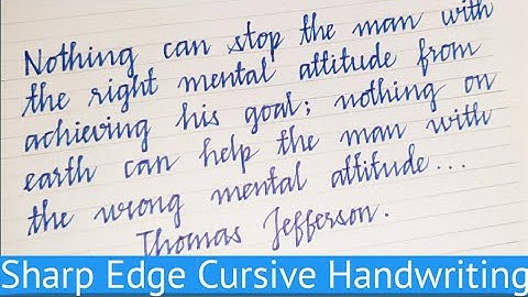 How To Write Sharp Edge Cursive Handwriting | Cursive Writing | Beautiful Handwriting | Time2 Write