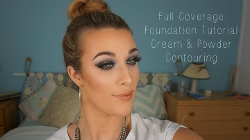 Full Coverage Flawless Foundation/Contour/Highlight Tutorial, Cream & Powder!