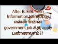 After Information technology (BE/BTech)list of government jobs😊 image
