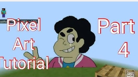 Mincraft pixel art tutorial Steven universe part 4