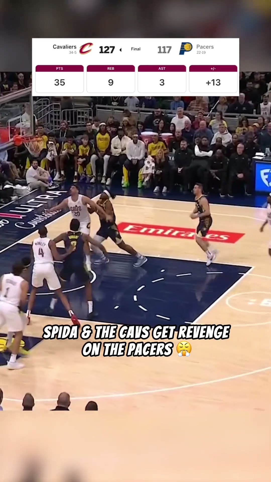 Donovan Mitchell \u0026 the Cavs hand the Pacers their first L of 2025 ?