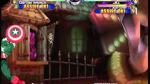 MvC2 Online (360): Brett (Cha/Tha/CapAm) vs Josh 360 (Jill/Ruby/Gui) 13 .:2.7.11:.