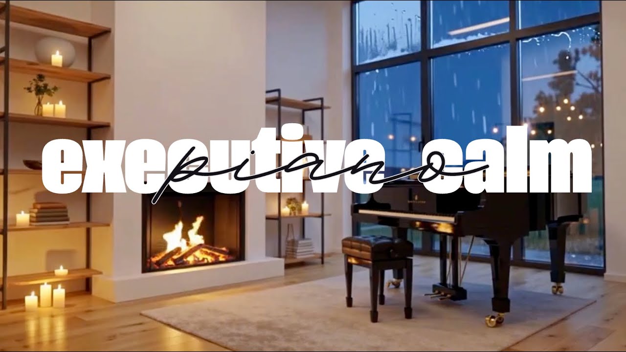 Executive Calm — 🌙 Piano & Firelight | CEO Ambient Luxury