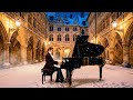 Classical Piano in Snowy Castle Courtyard🎹Winter Piano & Violin Music | Peaceful Instrumental Melodi