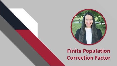 Finite Population Correction Factor