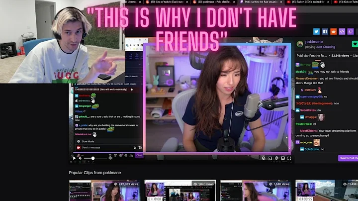 xQc says that him and Pokimane are not friends