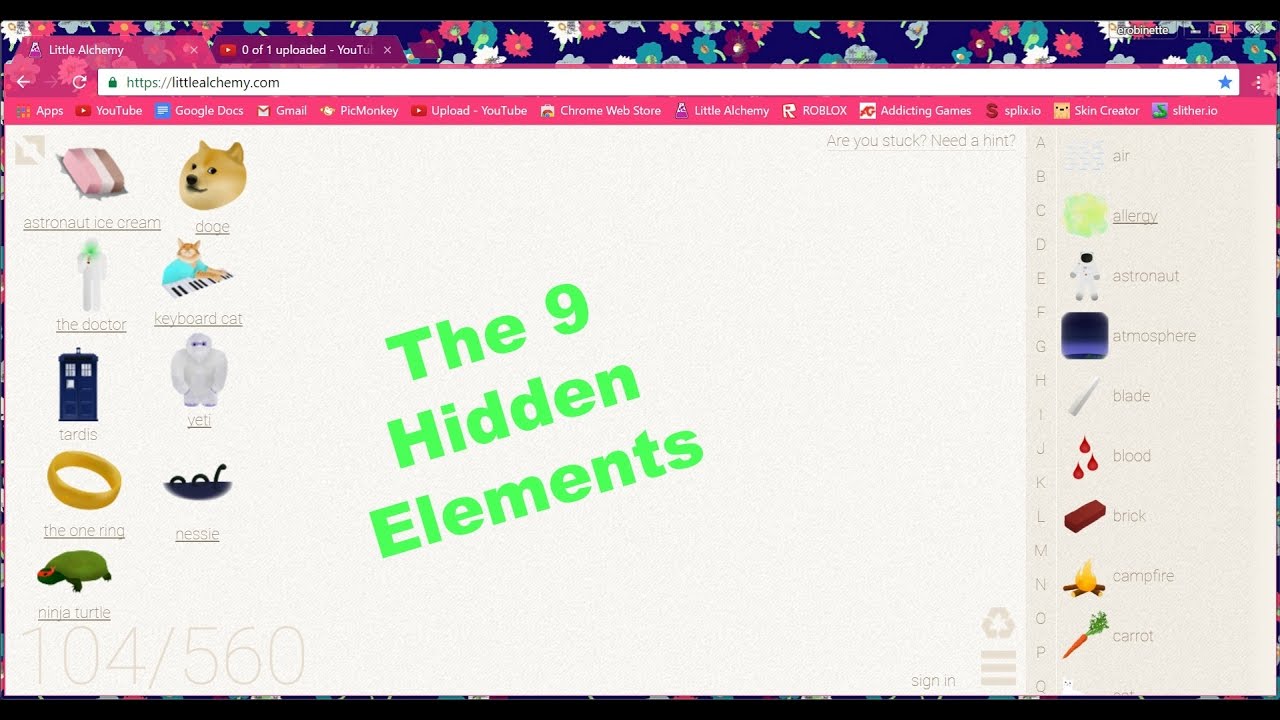 Little Alchemy hidden elements screenshot!