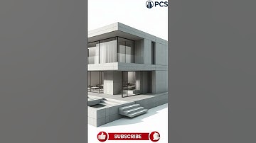 Clean Modern Front Elevation Render in SketchUp and Enscape #shorts