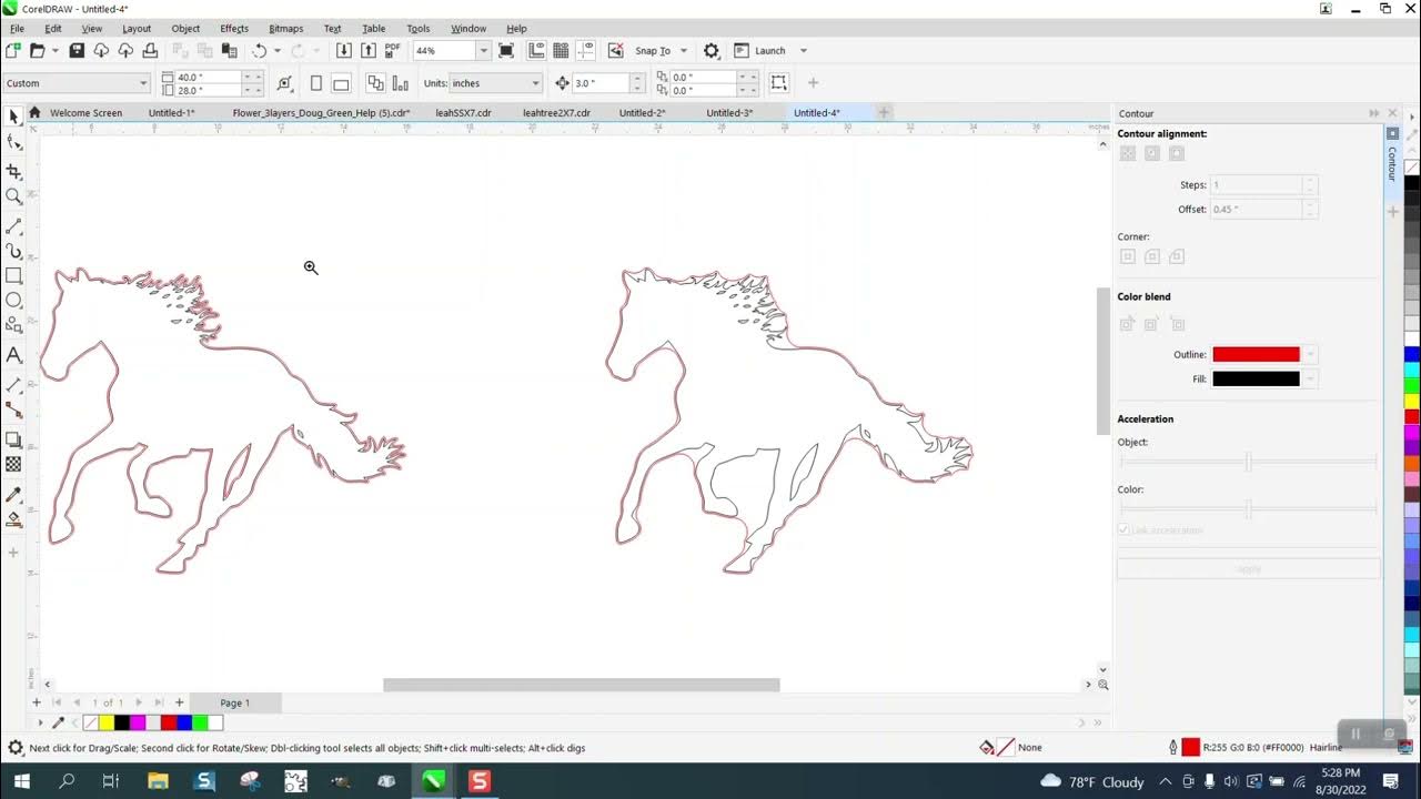 Corel Draw Tips & Tricks Make your Contour CUT line smooth YouTube