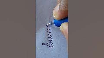 "Suman" beautiful name in cursive writing. #calligraphy #cursivewriting #cursive #shorts #viral
