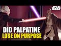 Did Palpatine Lose on Purpose to Mace Windu