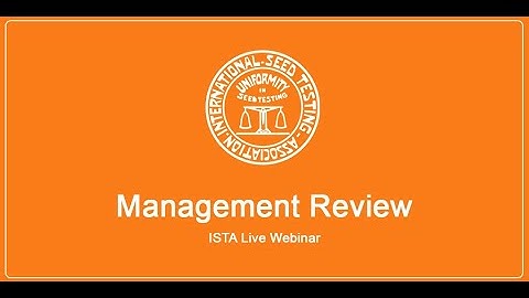 Webinar - Management Review