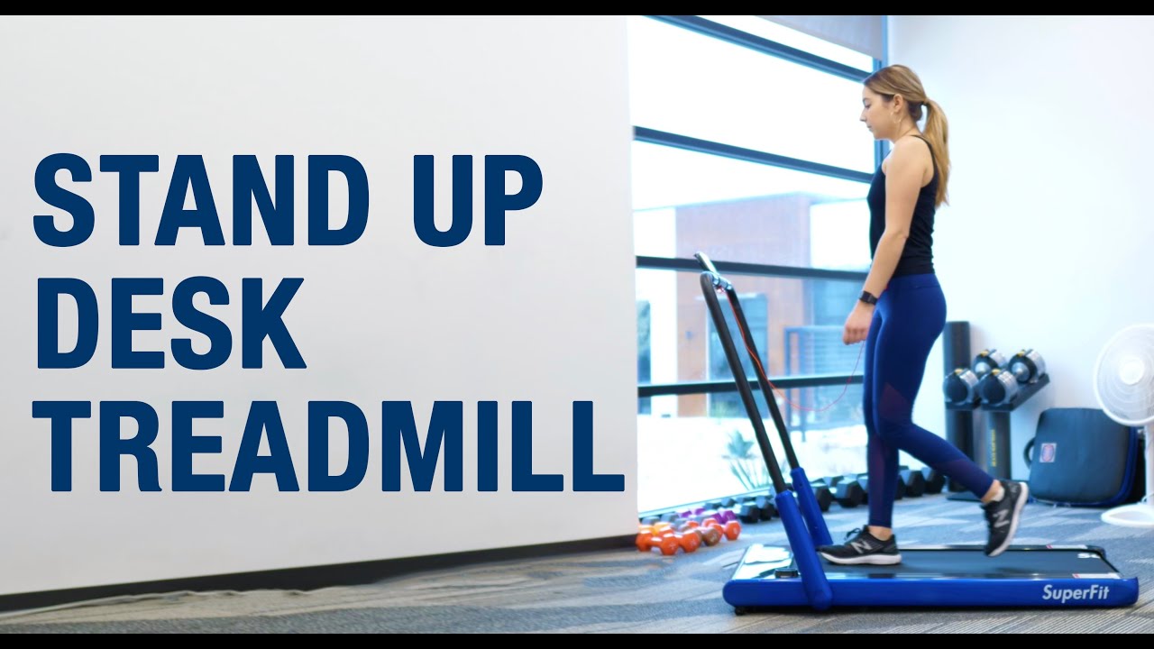 Workout While You Work Goplus Standup Desk Treadmill Review Youtube