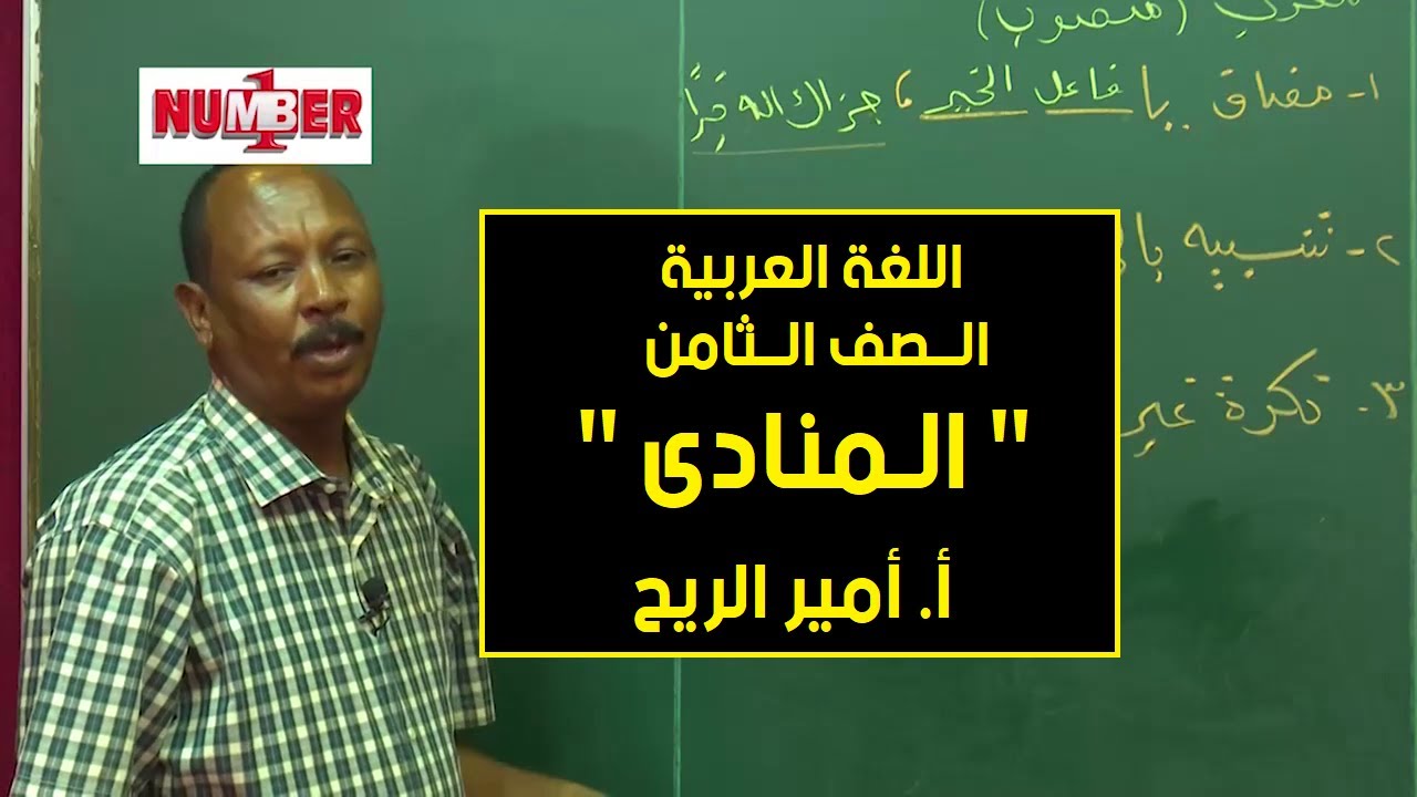 اللغة العربية | المنادى | أ. أمير الريح | حصص الصف الثامن