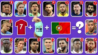 (FULL 109 ) Guess The Football Player by Pet,,jersey number,Emoji, Ronaldo,Messi, Neymar|Mbappe.
