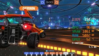 GeForce GTX 1650 -- Intel Core i3-9100F -- Rocket League FPS Test