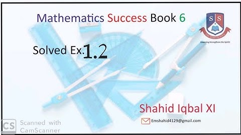 Math class 6th, ch 01, Ex 1.2 | Solved Mathematics Success