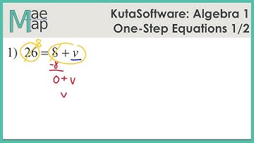 KutaSoftware: Algebra 1-  One Step Equations Part 1