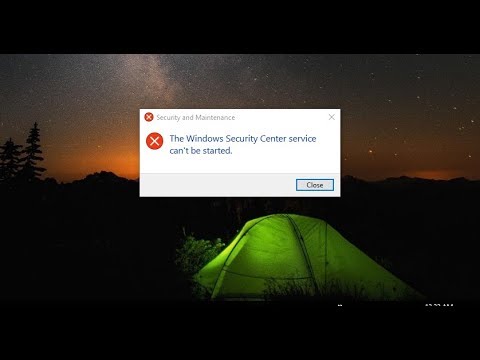 How To Fix Windows Security Center Service Can't Be Started In Windows 10