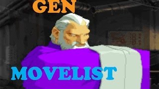 Street Fighter Alpha 2  Gen Move List