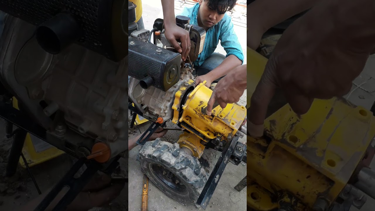 Mini Tiller Gear Box Repairing 
