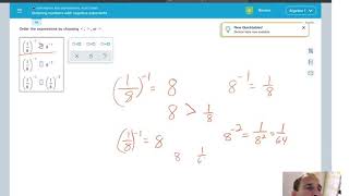 Ordering numbers with negative exponents