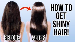HOW TO GET GLOSSY, HEALTHY HAIR! MY FAVE PRODUCTS & TIPS!