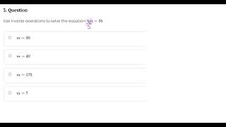 Manipulating Equations   Inverse Operations Basic #3