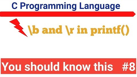 Back space and carriage return in c program