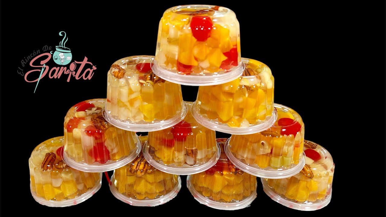 Como hacer Gelatina Transparente / Gelatina con Fruta Encapsulada #reposteandoconsarita