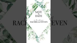 Greenery Frame  save the date video