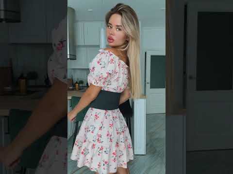 Молодіжна сукня з пишною спідницею і з шкіряним поясом-корсетом на шнурівці в комплекті, видео 1