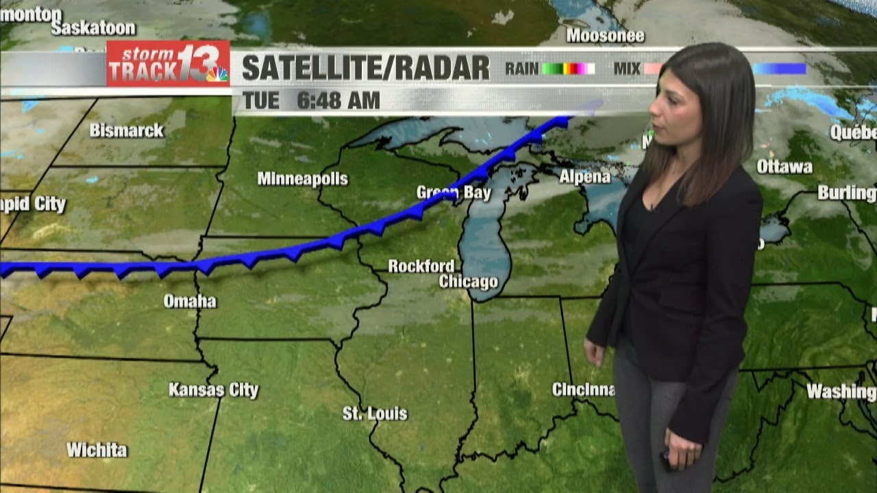 A cold front brings a big temperature drop for our Tuesday - YouTube