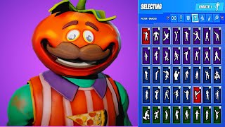 🔥 TOMATOHEAD SKIN SHOWCASE WITH ALL FORTNITE DANCES & EMOTES 😱