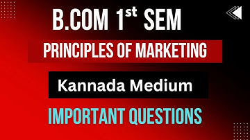 Principles of Marketing Important Questions | principles of marketing bcom 1st year