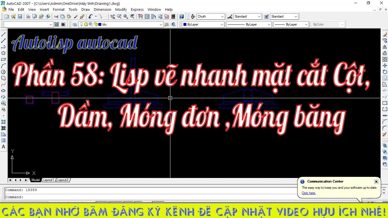 Phần 58: Lisp Vẽ Nhanh Mặt Cắt Ngang Cột, Dầm, Móng Rất Hữu Ích!  Autolispautocad| - Youtube