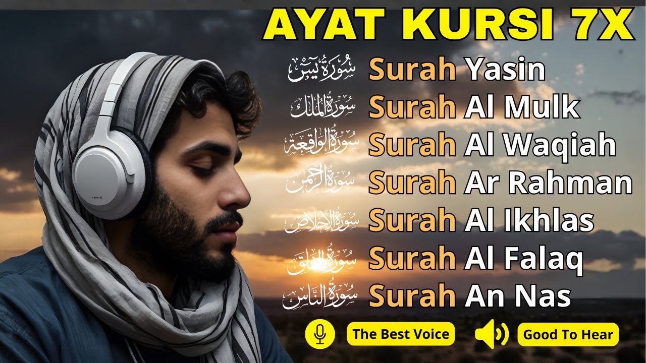 Quran Recitation in A Peaceful Voice I Alfatiha, Ayat Al Kursi, Yasin, AlWaqiah, Arrahman, Alaa Aqel