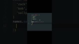 How to sort an array of strings in JavaScript | #short