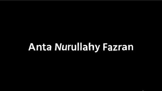 Anta Nurullahy Fazran 🤲Jeita Ba'adal Usry Yusran🕌 | @IMDADUL_LYRICS |#blackscreenstatus #youtube