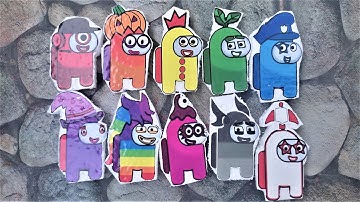 Looking for Numberblocks Puzzle Tetris Among us 1 to 10 Space ASMR Numberblocks Satisfying Video