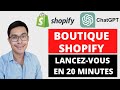 Tutoriel  crer une boutique shopify en 20 minutes avec laide de chatgpt