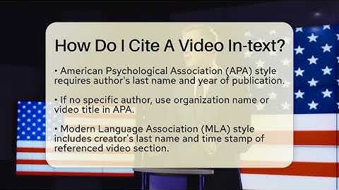 How Do I Cite A Video In-text? - The Language Library