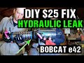 How to Fix Hydraulic Leak on Bobcat e42 Excavator - Swivel Joint (Step by Step DIY)