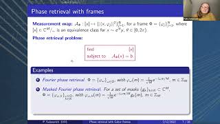 Palina Salanevich - STFT Phase retrieval: robustness and generative priors - IPAM at UCLA