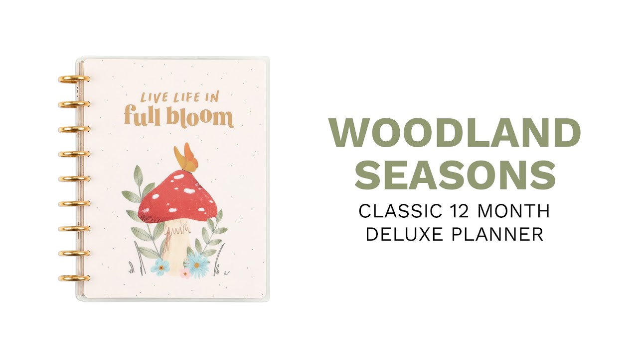 2024 Deluxe Woodland Seasons Happy Planner Classic Vertical Layout 12 Months | PPMCD12-039